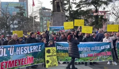 Uzungöl’de HES Projesine Karşı Protesto